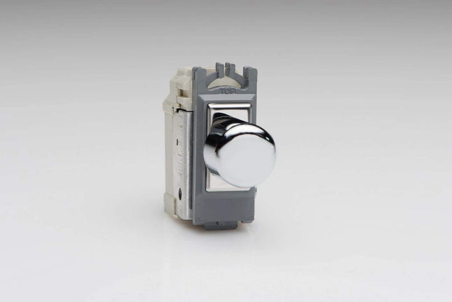 Varilight 2-Way Push-On/Off Rotary Dimmer Light Switch 40-400W (1 Grid Space) Chrome GIP400C
