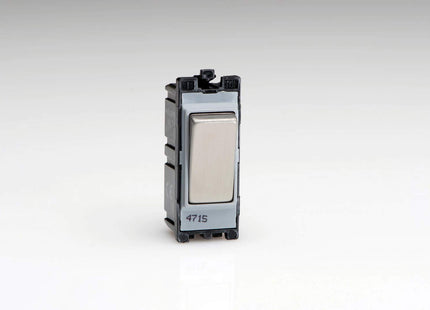 Varilight Steel 20 Amp 1 Way Double Pole Rocker Switch Module