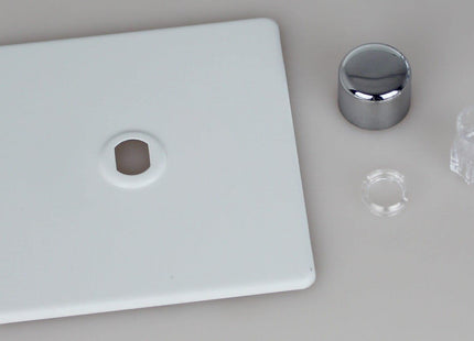 Varilight Matrix 1-Gang Single Plate Unpopulated Dimmer Kit. Screwless Primed and Ready to Paint