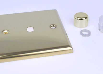 Varilight Classic Victorian Brass 1-Gang Rotary Dimmer Matrix Kit