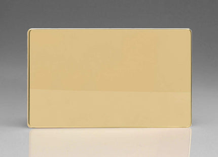 Varilight Double Blank Plate Polished Brass XDVDBS