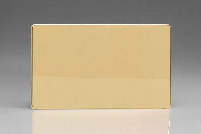 Varilight Double Blank Plate Polished Brass XDVDBS