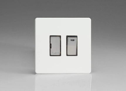 Varilight 13A Switched Fused Spur + Neon with Metal Inserts Premium White XDQ6NDS