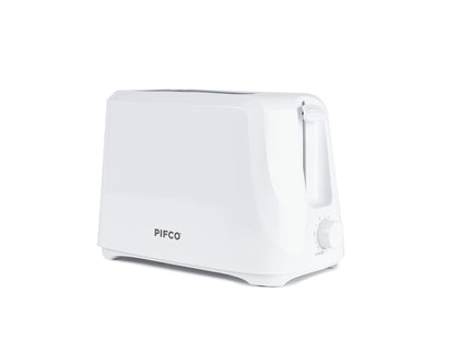 PIFCO White Toaster 2 Slice With Browning Controls & Anti-Jam Function Compact Design 2 Slice Toaster Easy to Clean with Removable Crumbs Tray 700W