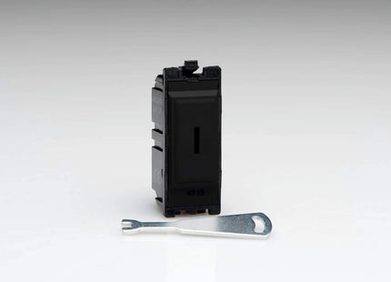 Varilight G202SKB PowerGrid Module Black 20A 2-Way Single Pole Key Switch