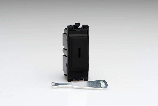 Varilight G202SKB PowerGrid Module Black 20A 2-Way Single Pole Key Switch