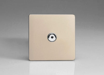 Varilight V-Pro IR 1-Gang 1-Way Remote/Touch Control Master LED Dimmer Light Switch 1 x 0-100W (Max 10 LEDs) Satin Chrome IJDNI101S