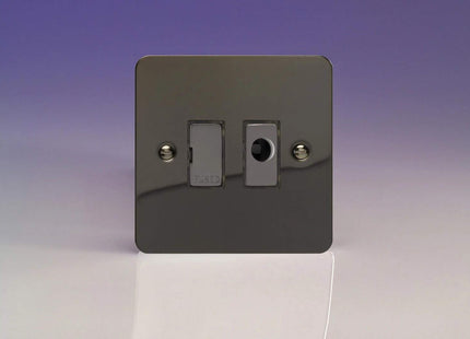 Varilight 13A Unswitched Fused Spur + Flex Outlet with Metal Inserts Iridium XFI6UFOD