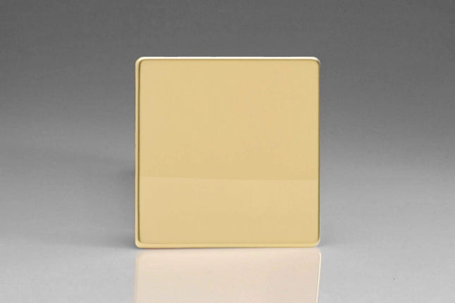 Varilight Single Blank Plate Polished Brass XDVSBS