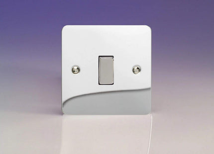 Varilight 1-Gang 10A 1- or 2-Way Rocker Light Switch Polished Chrome XFC1D