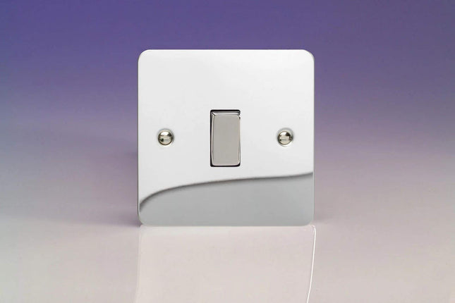 Varilight 1-Gang 10A 1- or 2-Way Rocker Light Switch Polished Chrome XFC1D