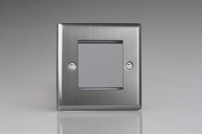 Varilight XTG2 Classic Brushed Steel DataGrid Plate (2 DataGrid Spaces)