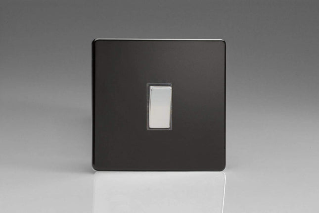 Varilight 1-Gang 20A Double Pole Rocker Light Switch Premium Black XDL20DS