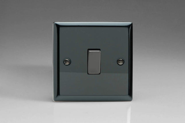 Varilight XI1D Rocker Switches 1-Gang Iridium Black Chrome