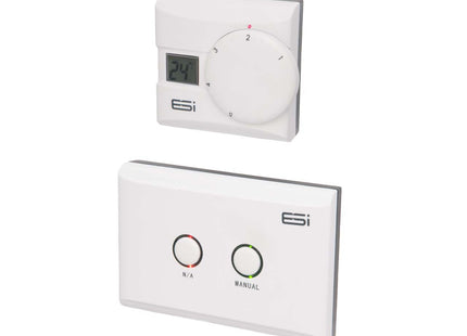 ESI Energy Saving Innovation Controls ESRTERFW Wireless Electronic Room Thermostat with LCD Display, Multicolor