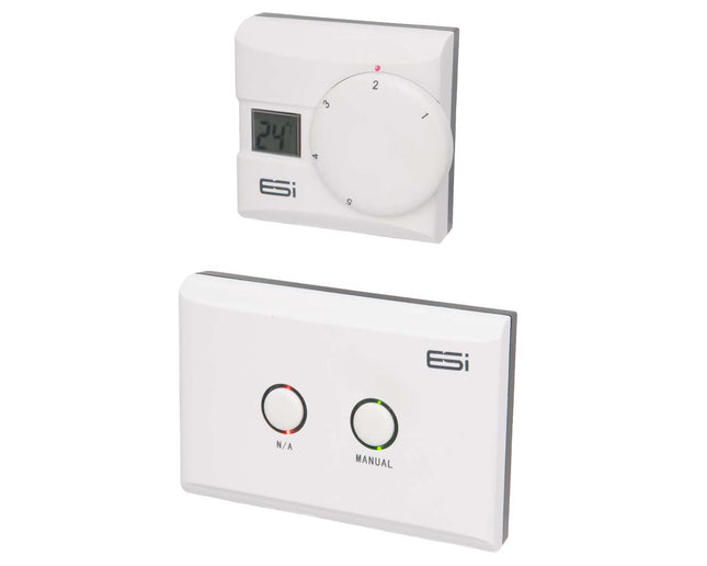 ESI Energy Saving Innovation Controls ESRTERFW Wireless Electronic Room Thermostat with LCD Display, Multicolor