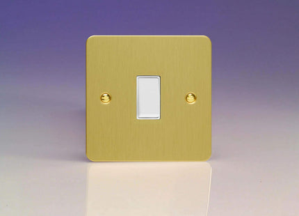 Varilight 1-Gang 10A Retractive Switch Brushed Brass XFBBPW