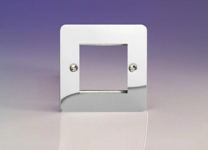 Varilight Data Grid Face Plate For 2 Data Module Widths Ultra Flat Mirror Chrome XFCG2