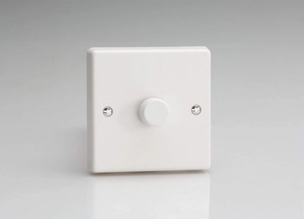 Varilight White 1-Gang 1000W 2-Way Push-On Push-Off Dimmer V-Dim 1-Gang 1-Way Rotary Dimmer 1 x 200-1000W