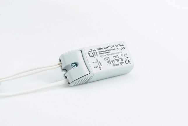 Varilight 0-70VA Low Voltage Lighting Transformer with Trailing Leads 0-70VA Dimmable Low Voltage Lighting Transformer (with Trailing Leads)