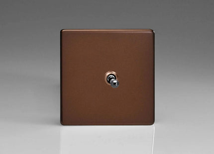 Varilight Flat Dimension Screwless Mocha 1-Gang Intemediate Toggle Switch