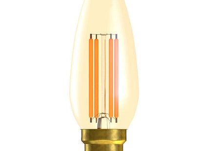 Bell 01451 Vintage Filament Amber LED Candle Bulb B22d BC 4W Dimmable
