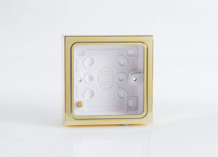 Varilight 1-Gang Pattress Wall Box (for surface mounting) Brass Effect Finish YBSB