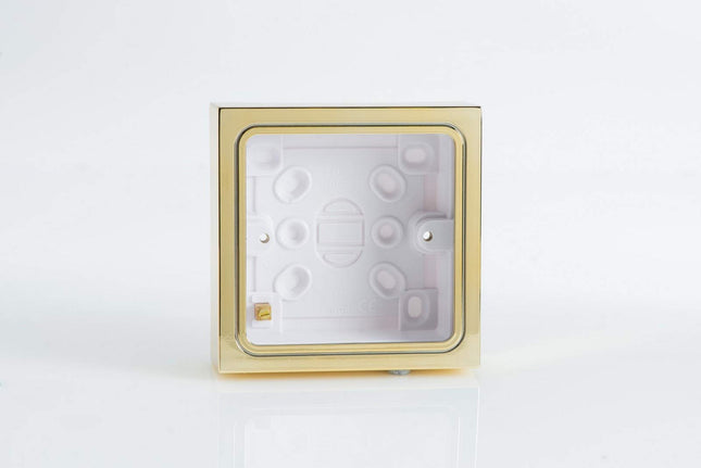 Varilight 1-Gang Pattress Wall Box (for surface mounting) Brass Effect Finish YBSB