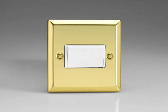 Varilight 10A Fan Isolating Switch (3 Pole) Victorian Brass XVFIW