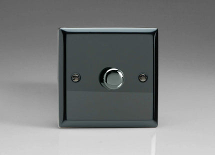 Varilight JIP401 Classic V-Pro Iridium Black 1-Gang LED Trailing Edge Dimmer Switch 1 or 2 Way, White