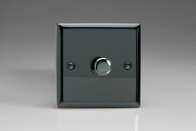 Varilight JIP401 Classic V-Pro Iridium Black 1-Gang LED Trailing Edge Dimmer Switch 1 or 2 Way, White
