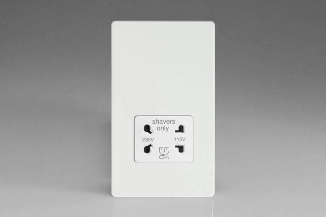 Varilight XDQSSWS Shaver Socket Steel Premium White