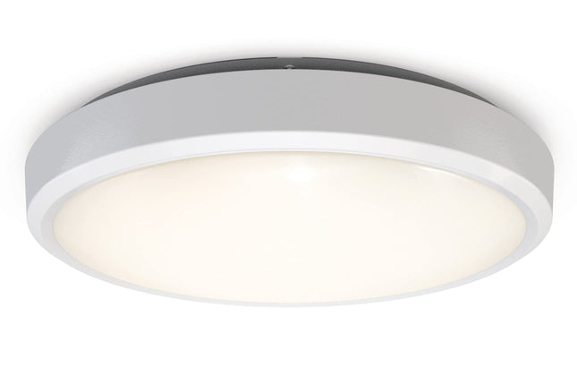 4lite Smart Wiz Connected Round IP54 Wall/Celling LED Light Indoor Or Outdoor 18w 1620lm WiFi Bluetooth Dimmable White Bezel Cool White Warm White Daylight