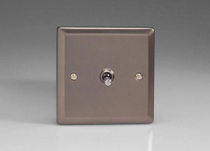 Varilight XRT1 Toggle Switches 1-Gang Pewter Effect