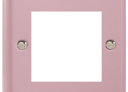Varilight Single Size Data Grid Face Plate For 2 Data Modules, Classic Lily Rose Pink XYG2.RP