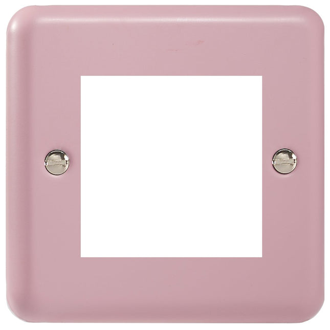 Varilight Single Size Data Grid Face Plate For 2 Data Modules, Classic Lily Rose Pink XYG2.RP