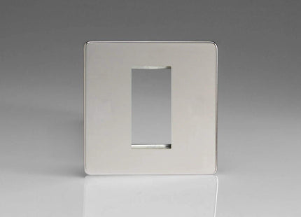 Varilight XDCG1S Screwless Polished Chrome Datagrid Plate (1 Grid Space)