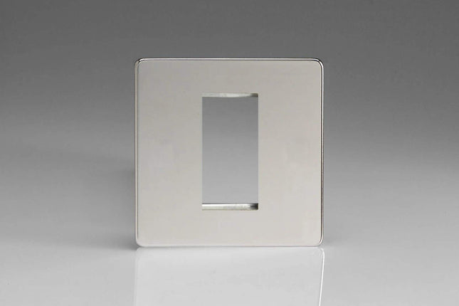 Varilight XDCG1S Screwless Polished Chrome Datagrid Plate (1 Grid Space)