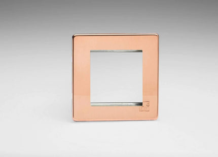 Varilight XDYG2S.AC Screwless Antimicrobial Copper DataGrid Plate (2 Grid Spaces)