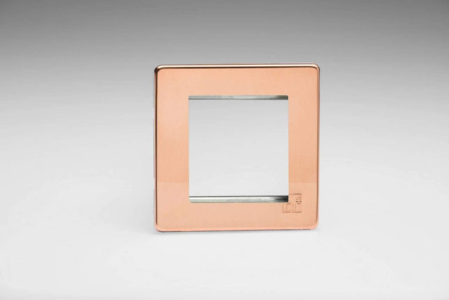 Varilight XDYG2S.AC Screwless Antimicrobial Copper DataGrid Plate (2 Grid Spaces)