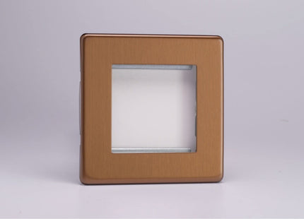 Varilight XDYG2S.BZ Screwless Brushed Bronze DataGrid Plate (2 DataGrid Spaces)
