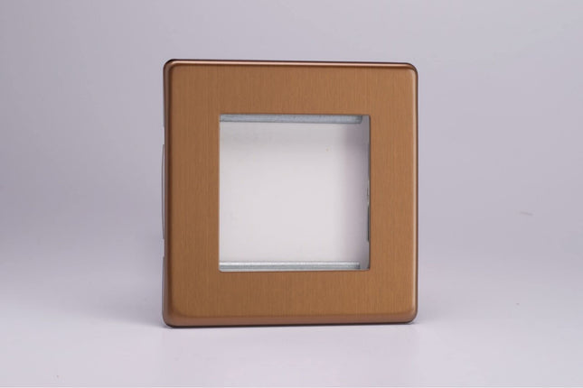 Varilight XDYG2S.BZ Screwless Brushed Bronze DataGrid Plate (2 DataGrid Spaces)