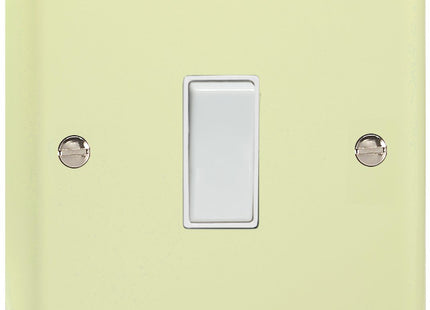 Varilight 1-Gang (Single), 1 or 2 Way 10 Amp Switch, Classic Lily White Chocolate XY1W.WC