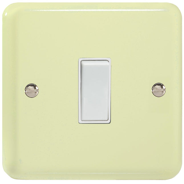 Varilight 1-Gang (Single), 1 or 2 Way 10 Amp Switch, Classic Lily White Chocolate XY1W.WC
