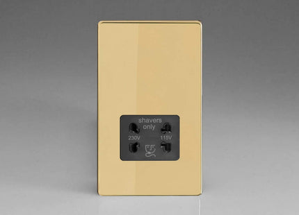 Varilight XDVSSBS Shaver Socket Black Polished Brass