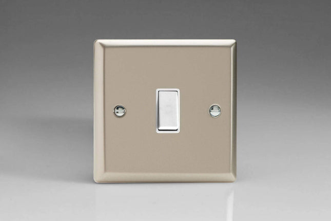 Varilight 1-Gang 10A Retractive Switch Satin Chrome XNBPW