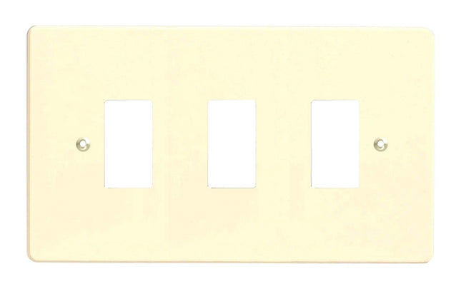 Varilight 3-Gang Grid Plate (Twin Plate)