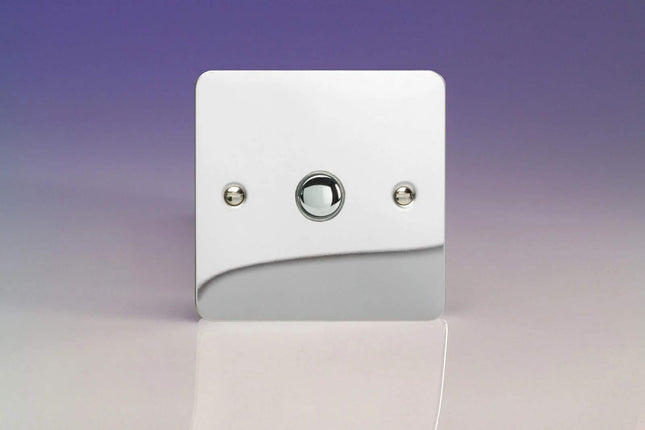 Varilight 1-Gang 6A 1-Way Push-to-Make Momentary Switch Polished Chrome XFCM1