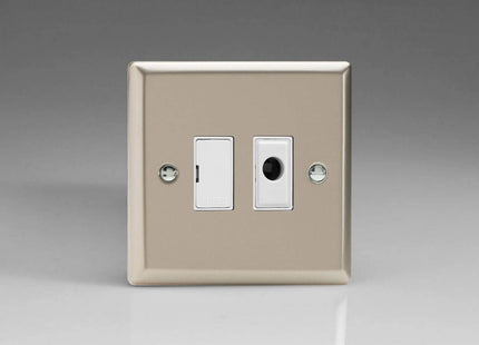 Varilight 13A Unswitched Fused Spur + Flex Outlet Satin Chrome XN6UFOW
