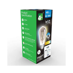 4lite WiZ Connected ST64 Smoky White WiFi LED Smart Bulb E27 Large Screw